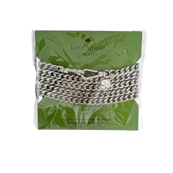 KATE SPADE New York Jolie Metallic Chain Phone Crossbody+Additional Chain Strap - Picture 8 of 16